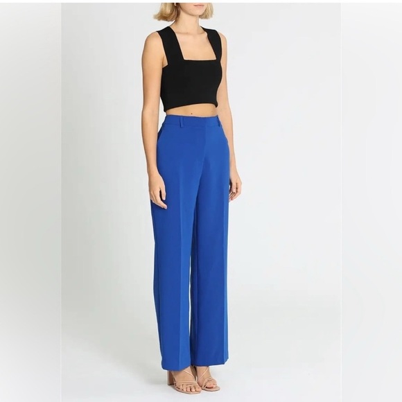 Joie NWT  Blue Wide Leg Pants with High-Waisted Design - Picture 3 of 16